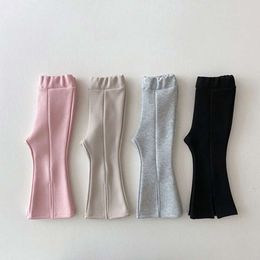 1-6t enfant pour bébé bébé filles vêtements massif coton coton botte divisée coupe élégante streetwear pantalon mignon fustigit