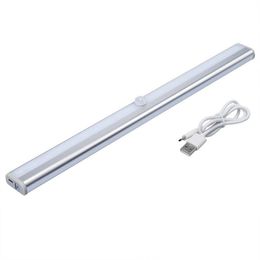 Lampe à induction 1,6 W, veilleuse à induction automatique 20 LED Barre lumineuse à économie d'énergie très sensible pour l'escalier de l'armoire