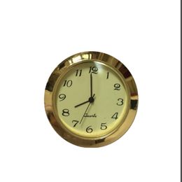 1 7/16 inch gouden plastic inzeteklokken met ivoor Arabische wijzerplaat passen klok PC21S -beweging