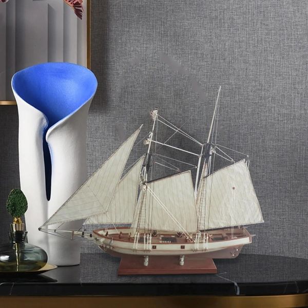 Modelo de barco de vela náutico, rompecabezas 3D sin terminar para coleccionables, 1/70, 240118