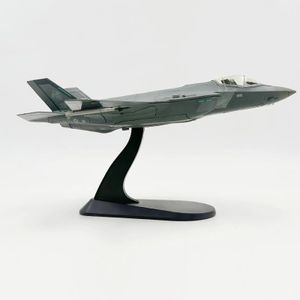 1 72 F-35A Diecast Fighter Model Kids Adults Collection Toy Collection Ornement Retro Plane Modèle pour le salon de chambre à coucher de bureau Salle 240417