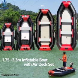 1,75-3,6 m PVC-vissersboot met luchtdekbodem voor 1-6 personen 0,7 mm dikke viskajak kano-vlot accessoires Caiaque de pesca