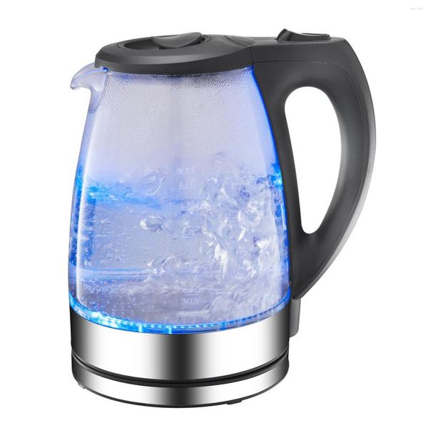 Hervidor de agua eléctrico de 1,7 l, tetera de cristal de 2200w, tetera para té y café con luz azul, hervidor de agua hirviendo inteligente Samovar de calentamiento rápido # db4