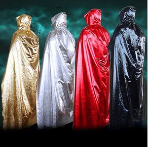 1.7m Sorcerer Death Cloak Halloween Kostuums Halloween Cosplay Theatre Prop Death Hoody Cloak Devil Mantel Volwassen Hooded Cape