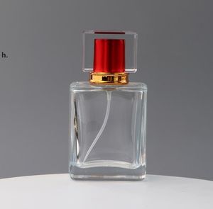 Bouteilles de parfum vides de 1,7 oz, flacon pulvérisateur en verre transparent de 50 ml, atomiseur à brume fine pour parfums aromathérapie RRD12902