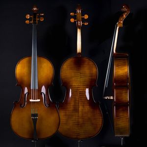 1/8 4/4 Grootte Handgemaakte professionele vaste houten cello voor starter C04