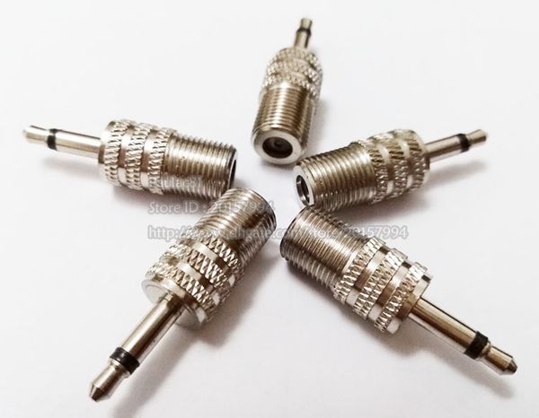 Adaptateurs 3,5 mm, adaptateur en cuivre de type F femelle vers adaptateur mâle mono 3,5 mm/10 pièces