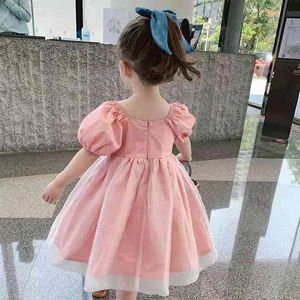 1-8 ans filles robe de princesse pour enfants été fée bouffée à manches courtes élégante fête d'anniversaire robe de bal robes enfants vêtements G220518