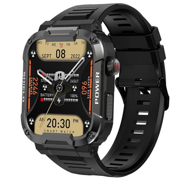 Reloj inteligente con pantalla HD de 1,85 para hombre, IP68, resistente al agua, anticaída, antipresión, rastreador deportivo, llamada Bluetooth, reloj inteligente