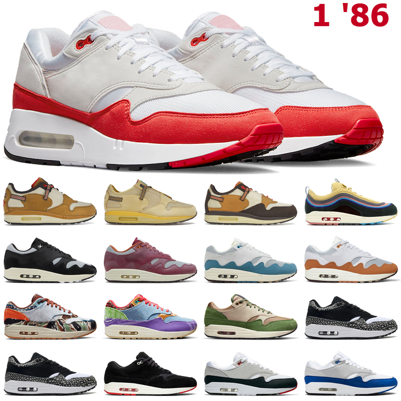 1 '86 OG running shoes men women 87 Big Bubble Sport Red Saturn Gold Baroque Brown Sean Wotherspoon Patta Waves Black White Treeline mens trainers sneakers