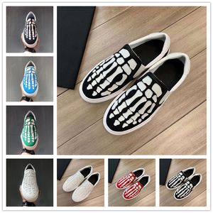 Skel Toe Slip-On hommes femmes chaussures décontractées designer squelettes baskets toile plate noir blanc rouge vert os runner man plateforme drowers baskets sportif