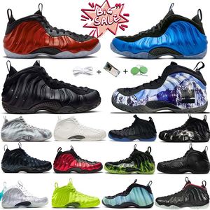 One Penny Heren foamposite Basketbalschoen Antraciet Royal Metallic Rood Volt CDG x Zwart Wit Floral Dream A World Grijs GLITTERY foam posite Trainer Sport Sneakers