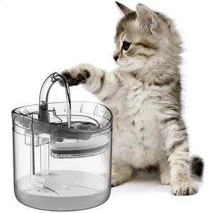 1.8L Automatische transparante waterdispensergom met filter Pet Water Dispenser Cat Water Dispenser met kraan 240425
