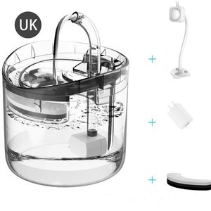 Distributeur d'eau pour animaux de compagnie, 1,8 l, avec robinet, filtre Transparent, fontaine à boire automatique silencieuse pour chats et chiens, Kit de capteurs 220323