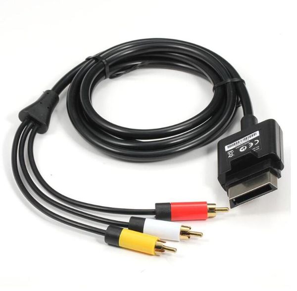 1.8 M/6ft Audio vidéo AV S-AV avec trois prises RCA câble Composite équipement de jeu accessoires pour x-box 360 Slim