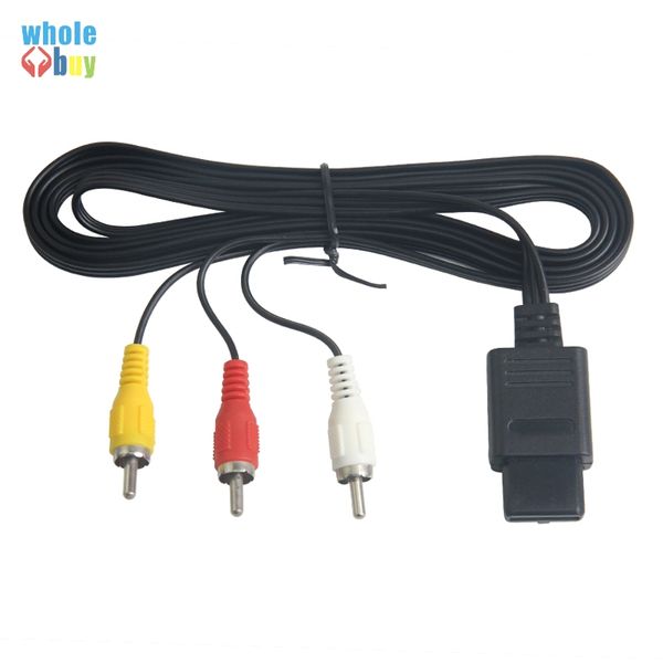 Cable de vídeo AV TV RCA de 1,8 m y 6 pies para Game cube/para SNES GameCube/para Nintendo para N64 64 Cable de juego 200 unids/lote