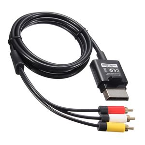 1.8m 6ft Black Composite A / V Video Audio Cord AV-kabel voor Mirosoft Xbox 360 Slanke A / V-kabels Hoogwaardig snel schip