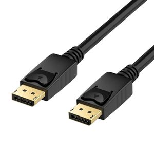 1,8 M 6FT Câble DisplayPort Haute Vitesse DisplayPort Display Port DP Mâle à DP Mâle Câble Adaptateur Connecteur Pour PC Macbook HDTV Projecteur