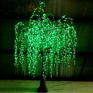 LED Willow Tree Light 960pcs LED Ampoules 1.8M / 6FT Vert Couleur Imperméable extérieur Vacances Noël maison jardin déco