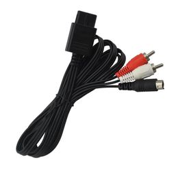 1.8m 6ft hoge kwaliteit S-videosabel 3 RCA AV-koord leidt voor N64 voor SNES voor GameCube NGC