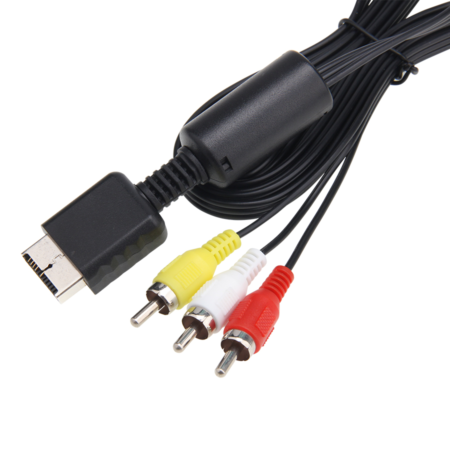 1,8 m Audio Video AV -Kabelkabeldraht 1 bis 3 RCA -TV -Lead für Sony PlayStation PS2 PS3 Konsolenspielzubehör