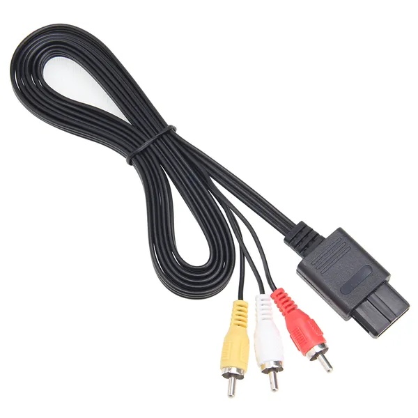 1,8 M Audio TV Video Cables 3 RCA Cable AV Cable para Nintendo 64 N64 GameCube SNES accesorio de juego