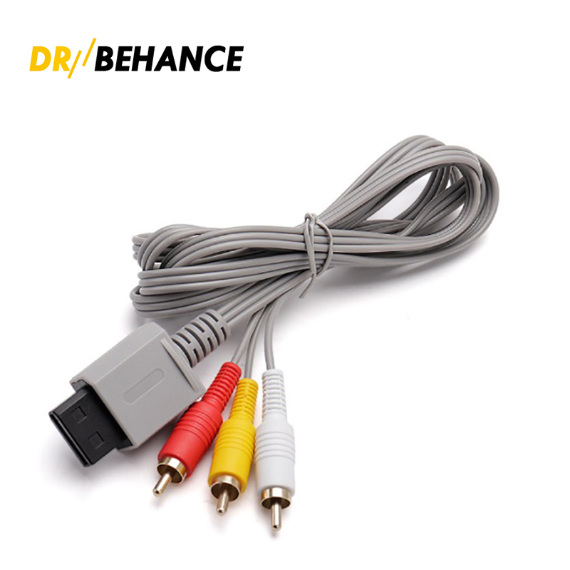 1.8m Audio Video AV Cable Game Console Composite 3 RCA Cord Wire Main 480p For Nintendo Wii Console