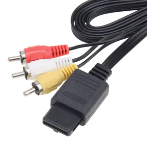 1.8m AV Audio Vidéo TV Câble Cordon 3 RCA Fil pour Nintendo 64 N64 GameCube NGC SNES SFC Se Connecte