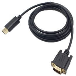 1.8M DP vers VGA convertisseur câbles adaptateur DP câble mâle 1080P DP connecteur pour projecteur MQ pour MacBook HDTV projecteur