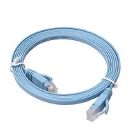 Fil RJ45 de correction de corde de câble plat de réseau Internet de l'Ethernet CAT5e de 1.8m pour le routeur de PC