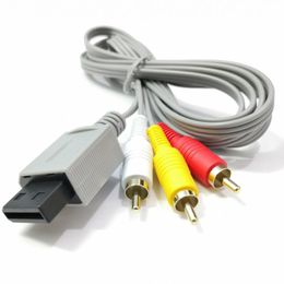 Soorten oplaadkabels 1,8 m voor Wii Console AV -kabelcomposiet 3 RCA -kabel voor Nintendo Wii Console RCA Video Cable Audio Video Cord