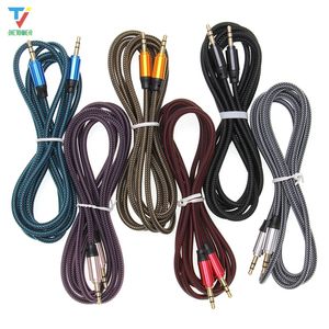 1.8m Jack Aux Cable 3.5mm à 3.5mm Audio Cable Male to Male Kabel Gold Plug Car Aux Cordon pour iphone Samsung xiaomi