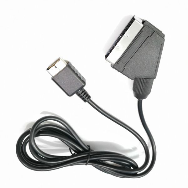 Cordon de jeu de connexion AV de 1,8 m Câble SCART RVB pour Sony Playstation PS2 PS3 Câbles de ligne de console