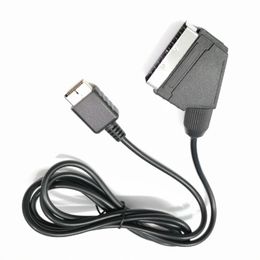 1.8m TV RGB Scart Cable AV -verbindingsspel voor Sony PlayStation PS2 PS3 Console Cable Line