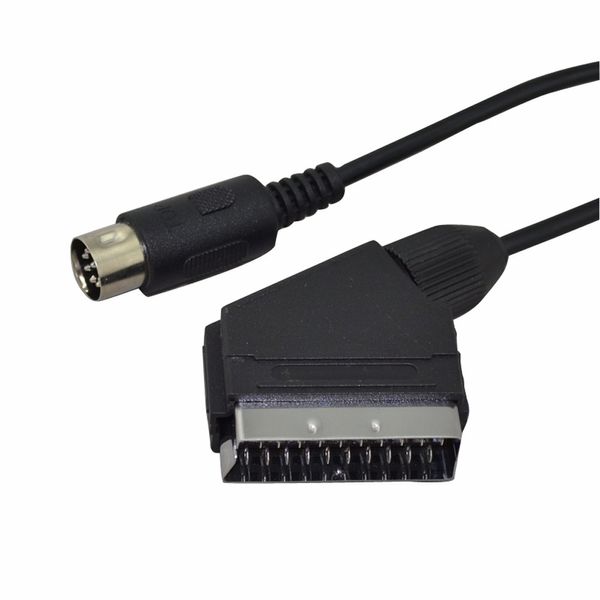 Câble péritel V-pin 1.8m pour Sega MD1 Genesis 1 Master System1 câbles AV RGB cordon plomb de haute qualité livraison rapide