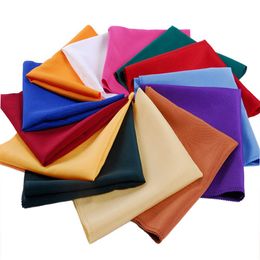 1/8PCS Hemmed 15.7 x 15.7 Inch Soft Handkerchief Retro Dinner Decor Faux Satin Cloth Wedding Table Cloth Square Table Napkins