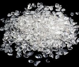 1 bolsa 100 g de cristal de piedra de cristal transparente natural piedra caída irregular de tamaño pequeño curación de cristal5153536
