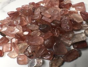 1 zak 100 g Natuurlijke rode aardbeikwarts Stone Crystal Tumbled Stone Grootte 912 MM9719569