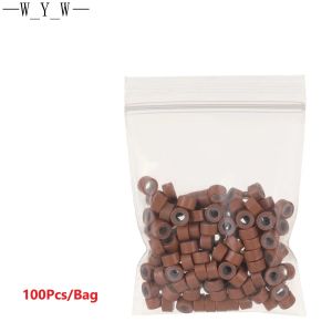 1 bouteille / sac / 100pcs Micro Links / Perles + 1pcs Tiling Needle + 1pcs Crochet Needle + 1PCS Curbe Mouton de la bouche