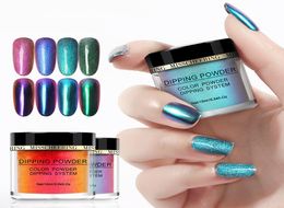 1 Fles Chameleon Dip Poeder Shining Holografische Spiegel Nail Art Pigment Glitters Decoraties Dompelsysteem Natuurlijk Droog 20201727686