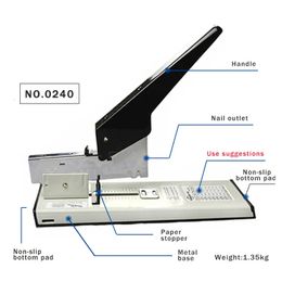 1 doos 23/13 nietjes/papier met grote capaciteit Nietmachine voor zwaar gebruik Boekbinden Nieten Handbediend 0100 0240 240103