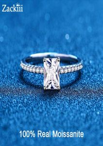 1 carat Radiant Cut Engagement Anneau de fiançailles pour les femmes Sterling Silver Diamond Band Gra Certified Rings 2208131990872