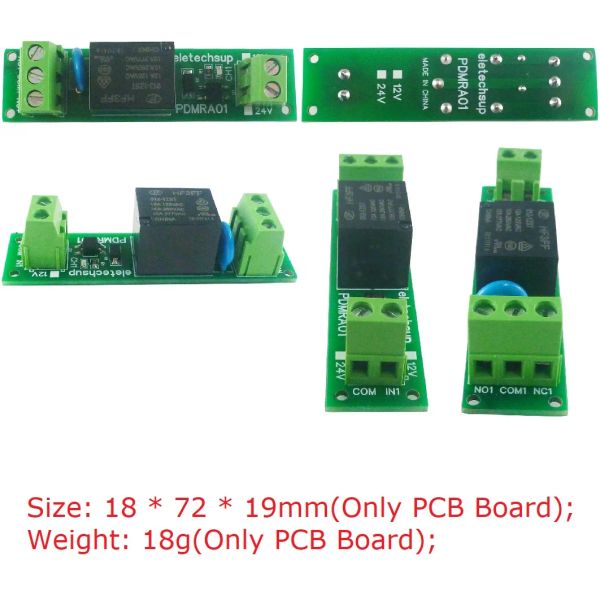 Module de relais à 1 canal DC 24V 12V 110VAC 220VAC DIN Rail monté pour le module de minuterie de commande de relais GSM PLC