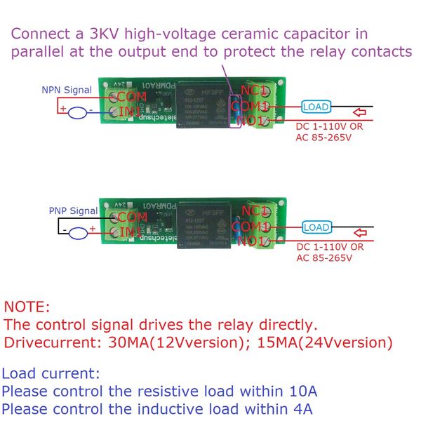 Timer de relais à 1 canal NPN / PNP Module DC 24V 12V 110VAC 220VAC DIN RAIL MONTÉ POUR LE MODULE DE CONTRÔLE GSM PLC