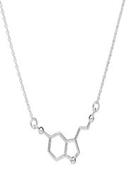 1 Structure moléculaire chimique pendentif collier formule 5ht géométrique exquise infirmière simple femme chanceuse mère hommes 039s famille3046993D8IK