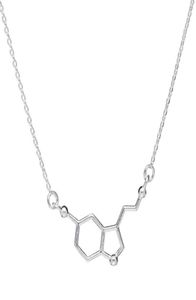 1 collier pendentif structure moléculaire chimique formule 5HT géométrique exquise infirmière simple femme chanceuse mère hommes039s famille5438524