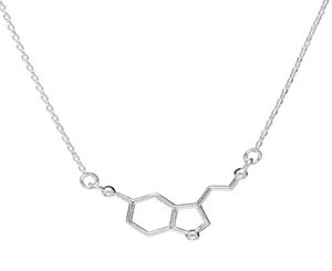 1 chemische moleculaire structuur hanger ketting formule 5HT geometrisch exquise verpleegster eenvoudig Lucky vrouw moeder men039s family3811632