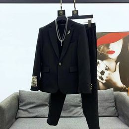 #1 Designer Fashion Man Pak Blazer Jackets Coats For Men Stylist Letter Borduurwerk met lange mouwen Casual Party Wedding Suits Blazers M-3XL #78