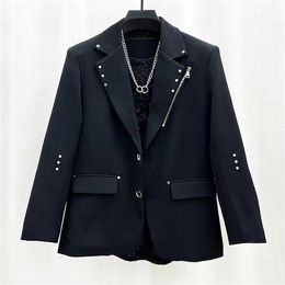 # 1 Designer Fashion Man Suit Blazer Jackets Coats For Men Stylist Lettre broderie Long Manche Casual Farty Mariage Blazers # 073