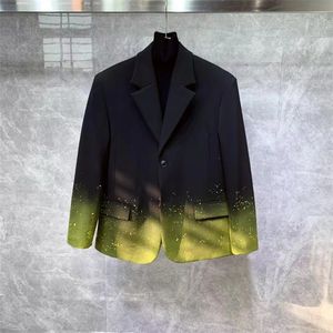 # 1 Designer Fashion Man Suit Blazer Jackets Coats For Men Stylist Lettre broderie Long Manche à manches décontractées Costumes de mariage Blazers # 030